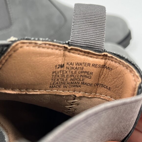 JBU Kai Water Resistant Chelsea Boot Size 12M Grey Leather Pull-On - Picture 11 of 12